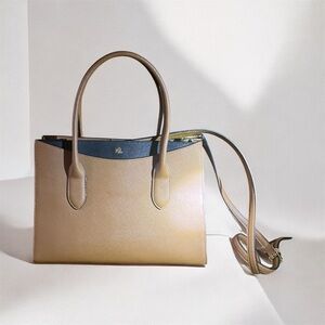 Elegant Tan and Black Women's Handbag